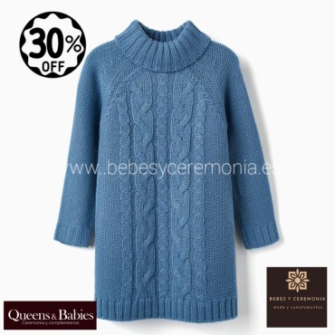 Vestido de cuello alto en punto