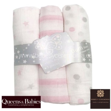 Pack de 3 gasas Muselinas