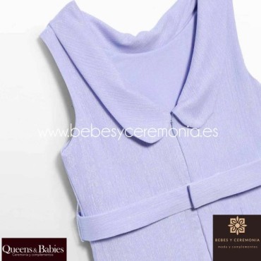 Mono largo gasa bambula niña lila