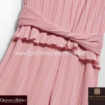 Mono largo gasa plisado niña