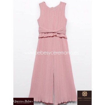 Mono largo gasa plisado niña