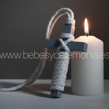 Cruz de Comunión madera y cordón