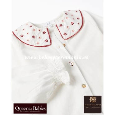 Blusa niña Volante Peter Pan